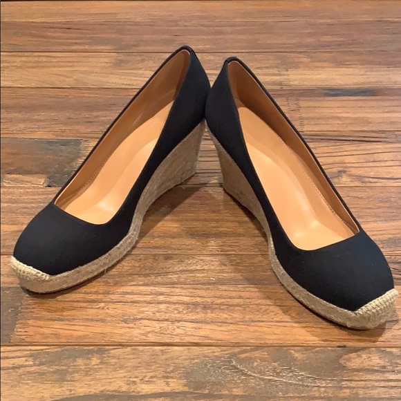 j crew canvas espadrille wedges